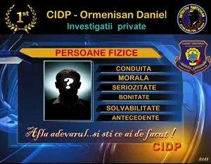 Servicii persoane fizice - CIDP - Ormenisan Daniel - Investigatii Private 